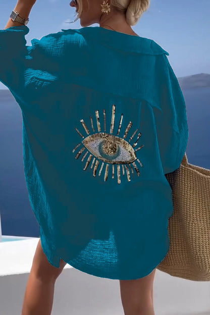 Evil Eye Sequin Shirt